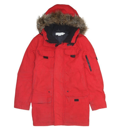 Mens UK Size M H&M Red Parka Coat