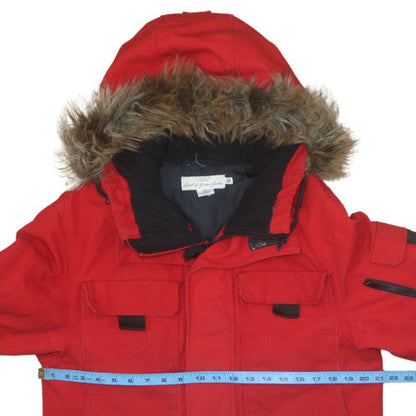 Mens UK Size M H&M Red Parka Coat