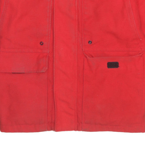 Mens UK Size M H&M Red Parka Coat