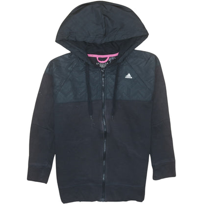 Womens UK Size XS adidas Black Full Zip Hoodie