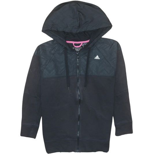 Womens UK Size XS adidas Black Full Zip Hoodie