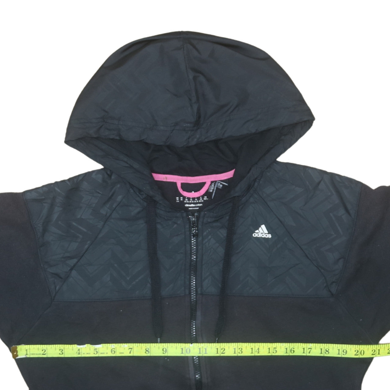 Womens UK Size XS adidas Black Full Zip Hoodie