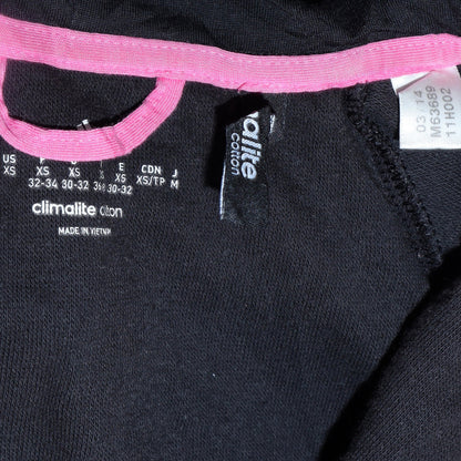 Womens UK Size XS adidas Black Full Zip Hoodie