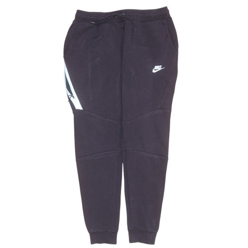 Mens UK Size M Nike Regular Fit Jogger Black Trousers