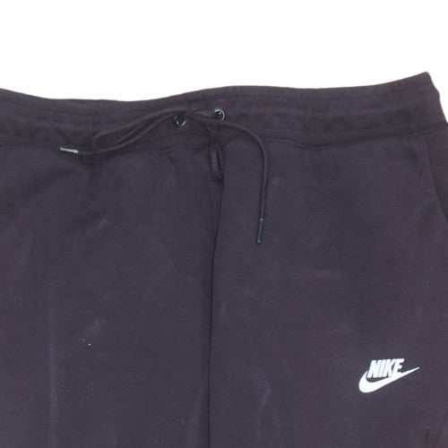 Mens UK Size M Nike Regular Fit Jogger Black Trousers