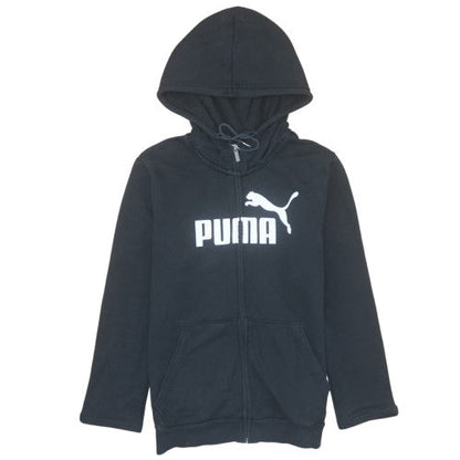 Womens UK Size 12 PUMA Black Full Zip Hoodie