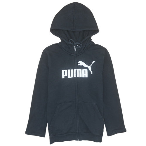 Womens UK Size 12 PUMA Black Full Zip Hoodie