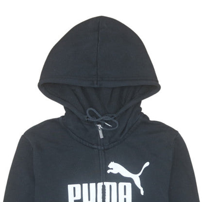 Womens UK Size 12 PUMA Black Full Zip Hoodie