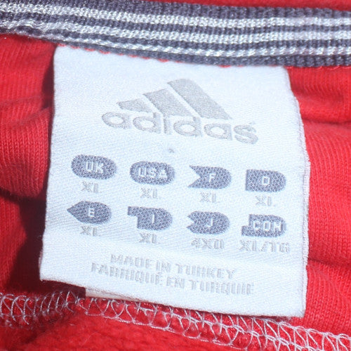 Mens UK Size XL adidas Red Pullover Sweatshirt