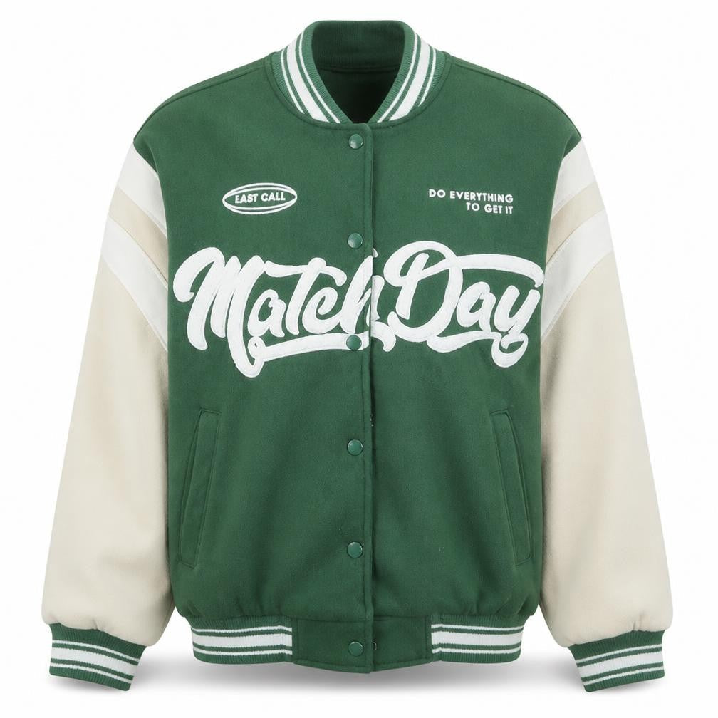 Bershka Women's Green Varsity Jacket Size S Casual Short Style