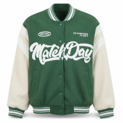 Bershka Women's Green Varsity Jacket Size S Casual Short Style