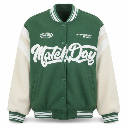Bershka Women's Green Varsity Jacket Size S Casual Short Style