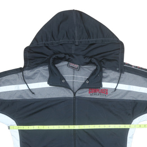 Mens UK Size L Complices Athletics Black Full Zip Hoodie