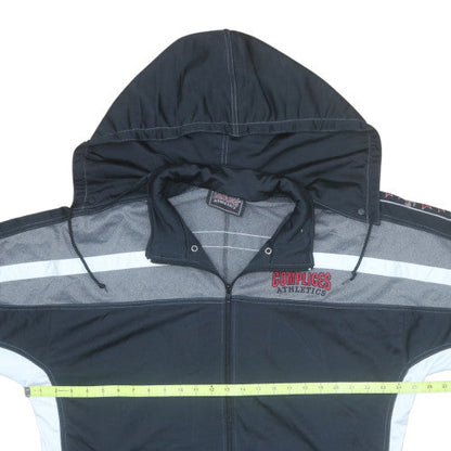 Mens UK Size L Complices Athletics Black Full Zip Hoodie