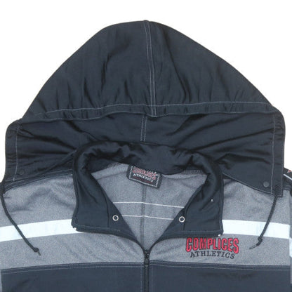 Mens UK Size L Complices Athletics Black Full Zip Hoodie
