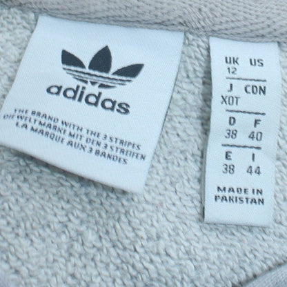 Womens UK Size 12 adidas Grey Pullover Hoodie