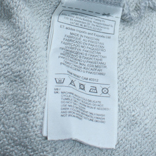 Womens UK Size 12 adidas Grey Pullover Hoodie