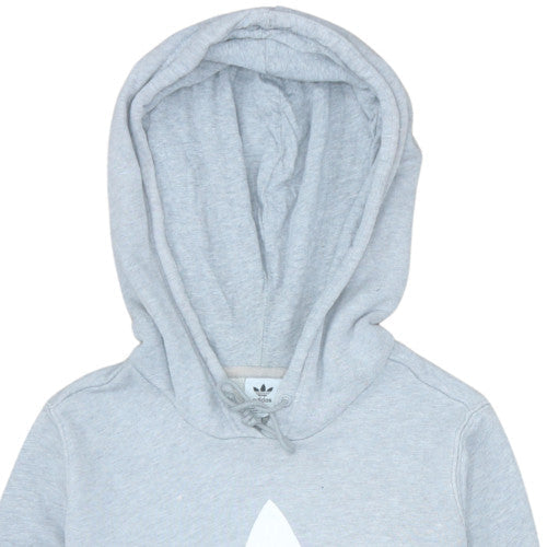 Womens UK Size 12 adidas Grey Pullover Hoodie