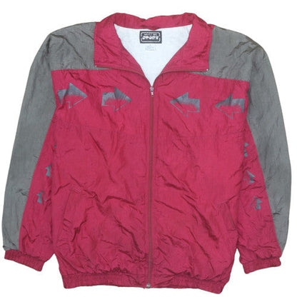 Must Be Sport Men's Red Grey XL Retro 90s Track Jacket