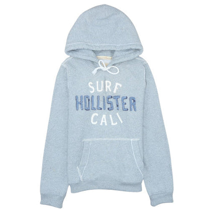 Mens UK Size M Hollister Blue Pullover Hoodie
