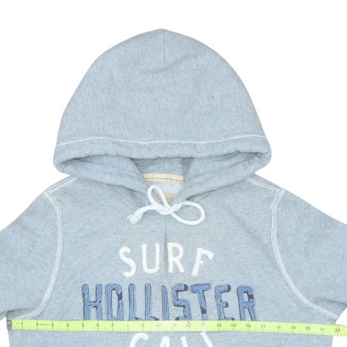 Mens UK Size M Hollister Blue Pullover Hoodie