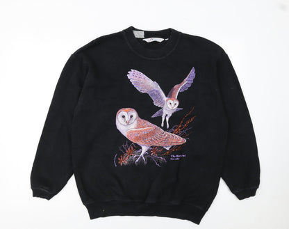 Womens UK Size M JT's Classic Black Pullover Sweatshirt