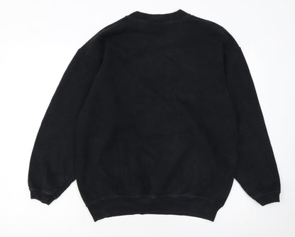 Womens UK Size M JT's Classic Black Pullover Sweatshirt
