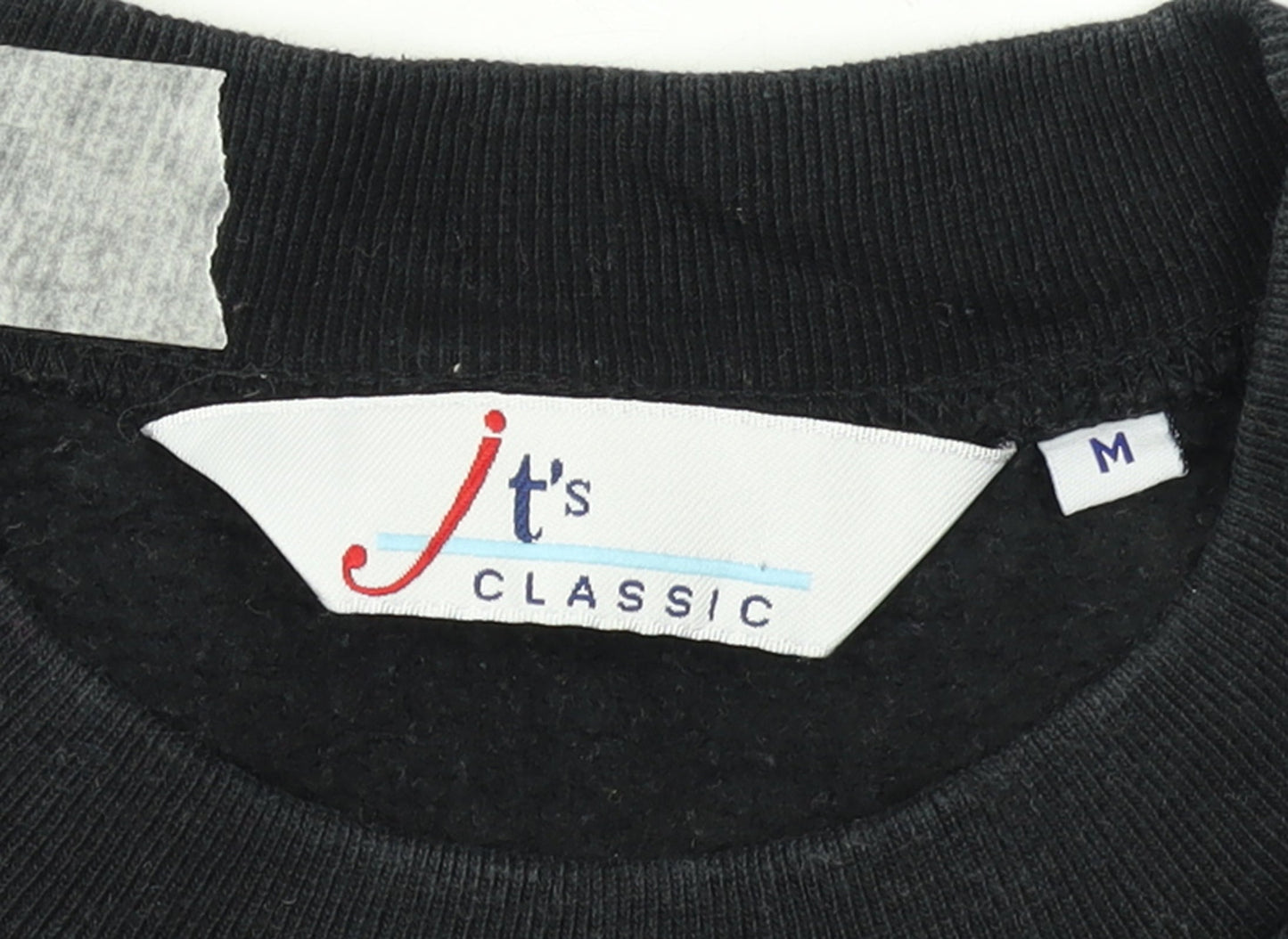 Womens UK Size M JT's Classic Black Pullover Sweatshirt