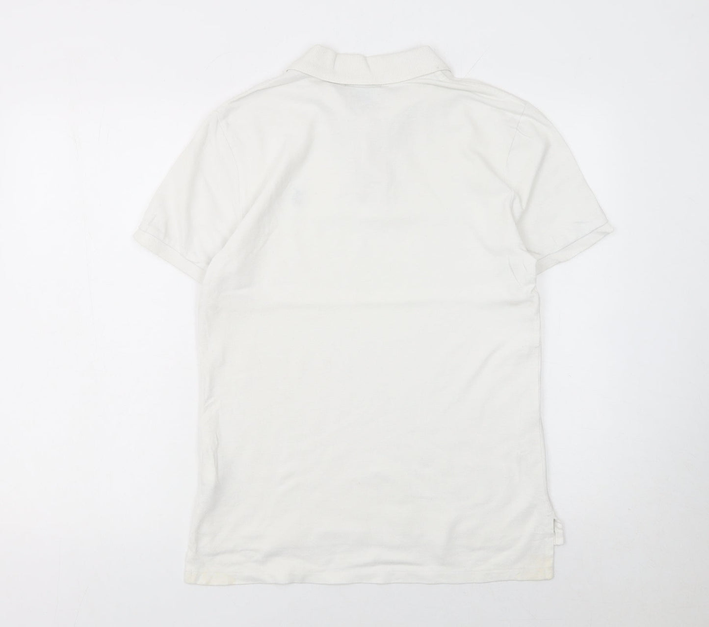 Ralph Lauren Women's White Cotton Polo Shirt XL Classic Fit