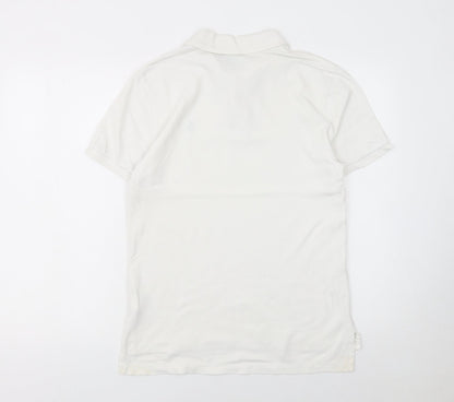 Ralph Lauren Women's White Cotton Polo Shirt XL Classic Fit