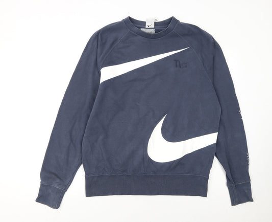 Womens UK Size M Nike Blue Pullover Sweatshirt