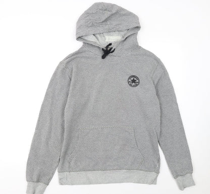 Womens UK Size M Converse Grey Pullover Hoodie
