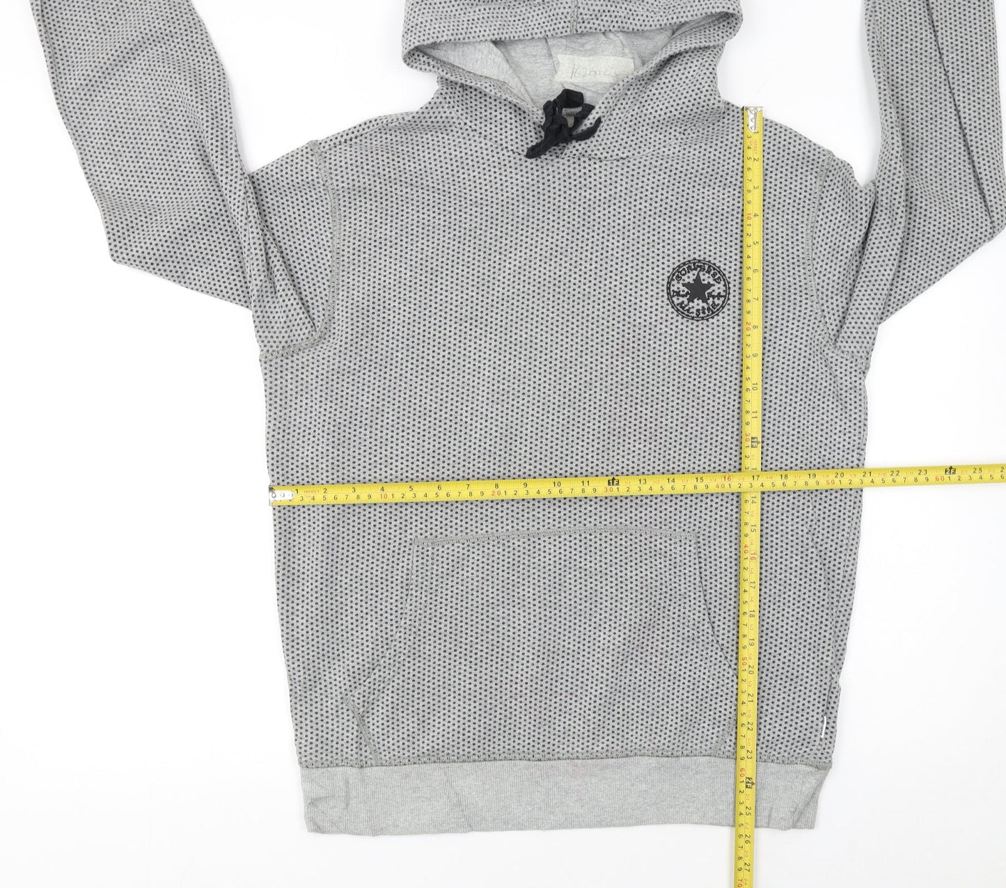 Womens UK Size M Converse Grey Pullover Hoodie