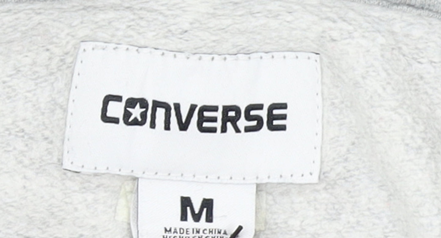 Womens UK Size M Converse Grey Pullover Hoodie