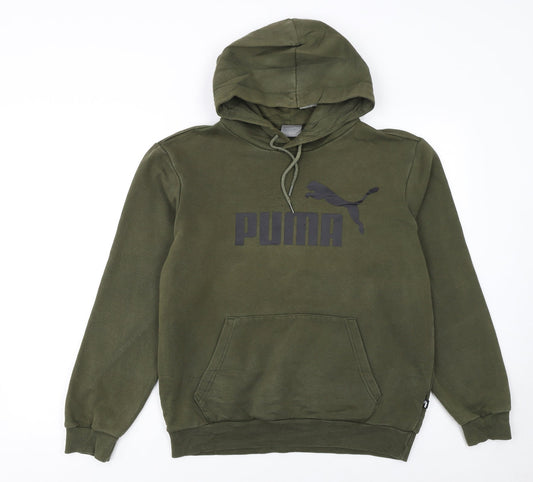 Mens UK Size S PUMA Green Pullover Hoodie