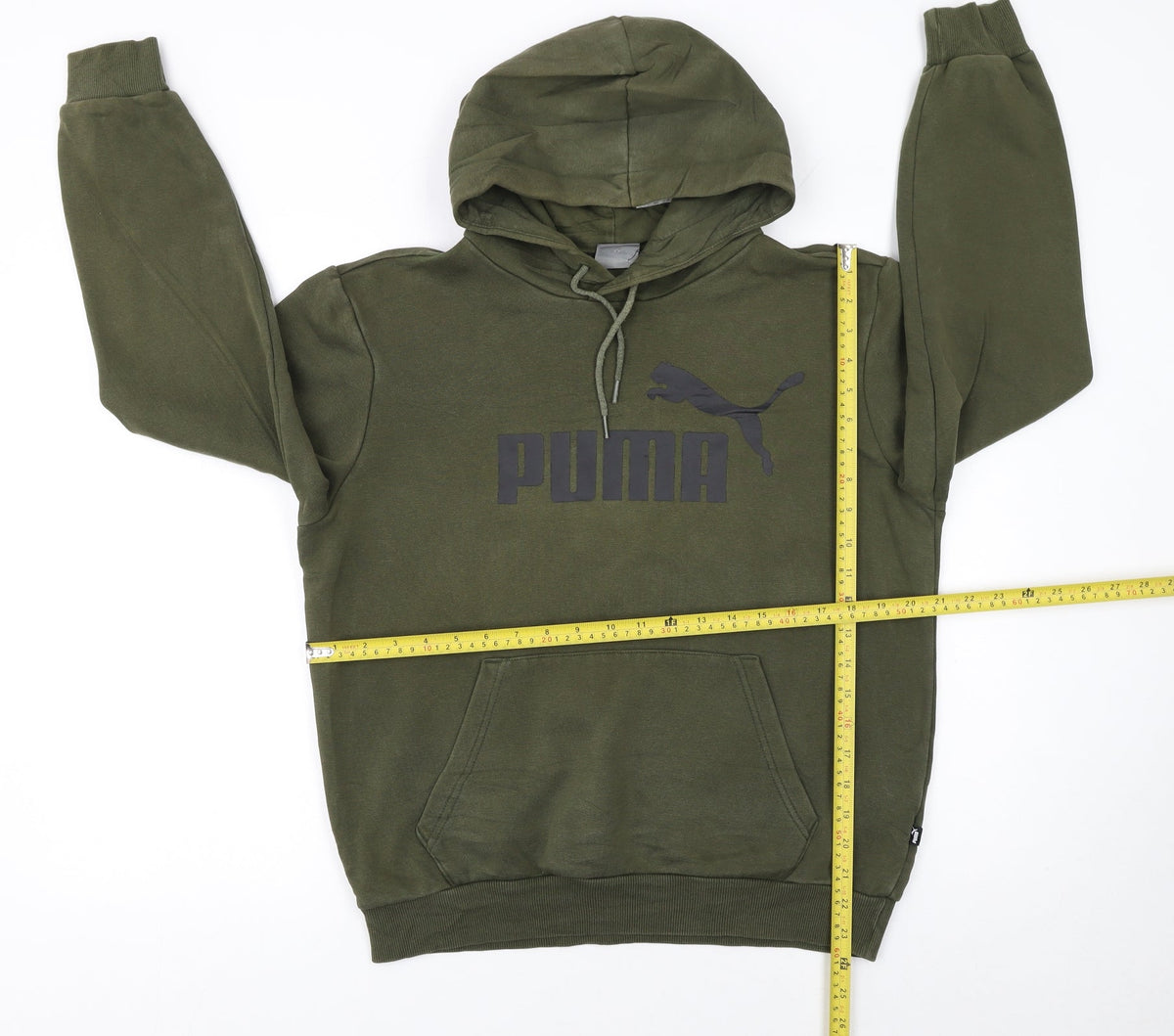 Mens UK Size S PUMA Green Pullover Hoodie