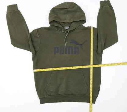 Mens UK Size S PUMA Green Pullover Hoodie