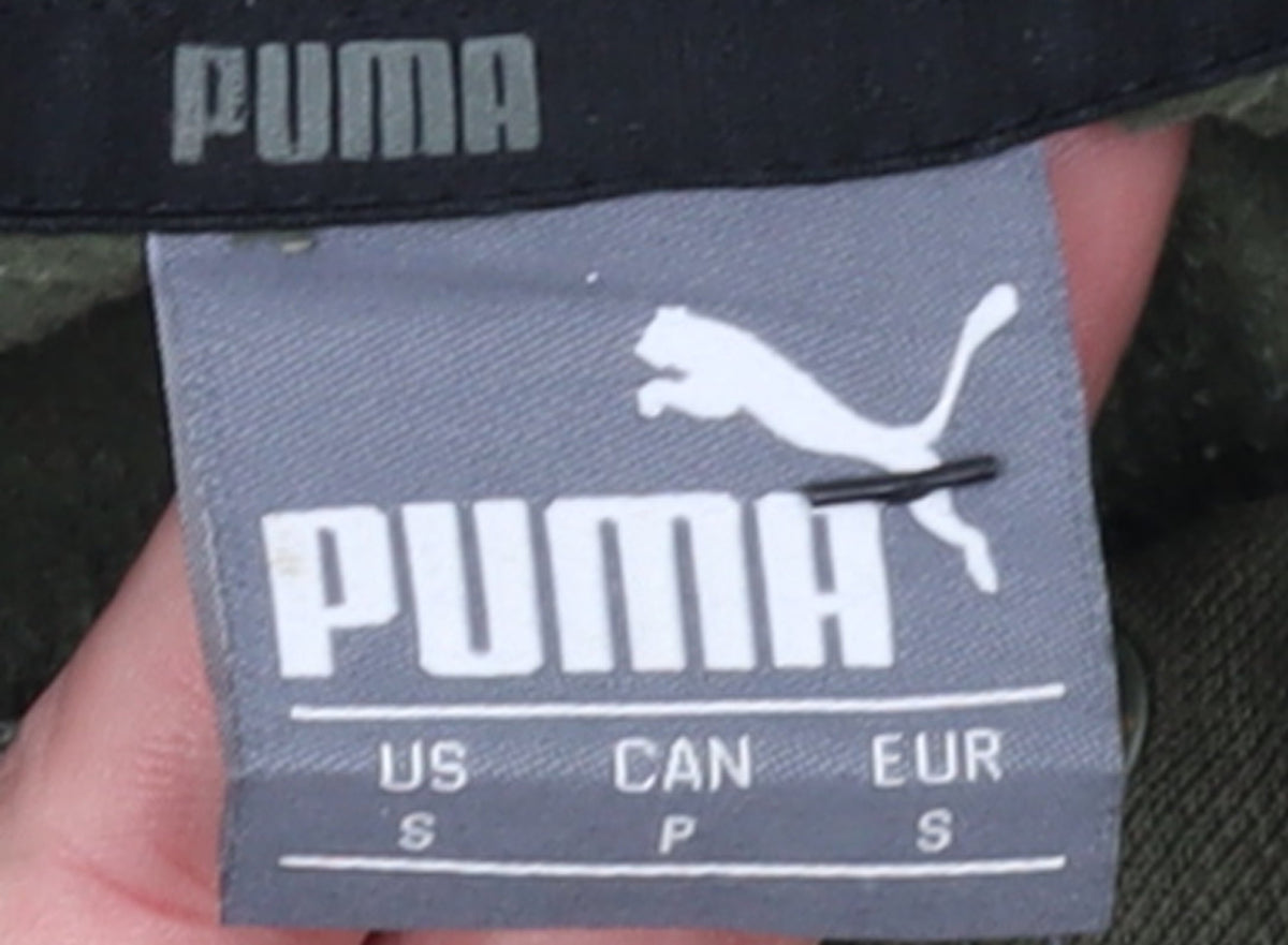 Mens UK Size S PUMA Green Pullover Hoodie