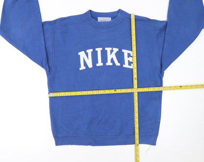 Nike Boys Blue Crew Neck Pullover Sweatshirt L 152-164cm Cotton Blend