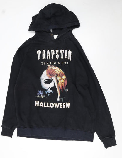 Mens UK Size 2XL Trapstar Black Pullover Hoodie