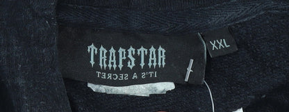 Mens UK Size 2XL Trapstar Black Pullover Hoodie