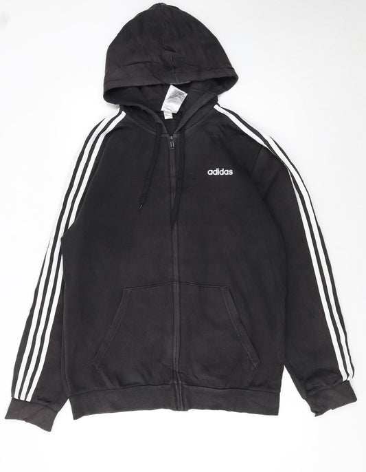 Mens UK Size L adidas Black Full Zip Hoodie