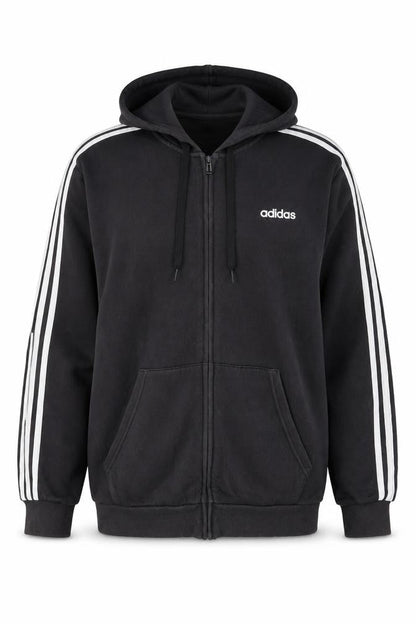 Mens UK Size L adidas Black Full Zip Hoodie