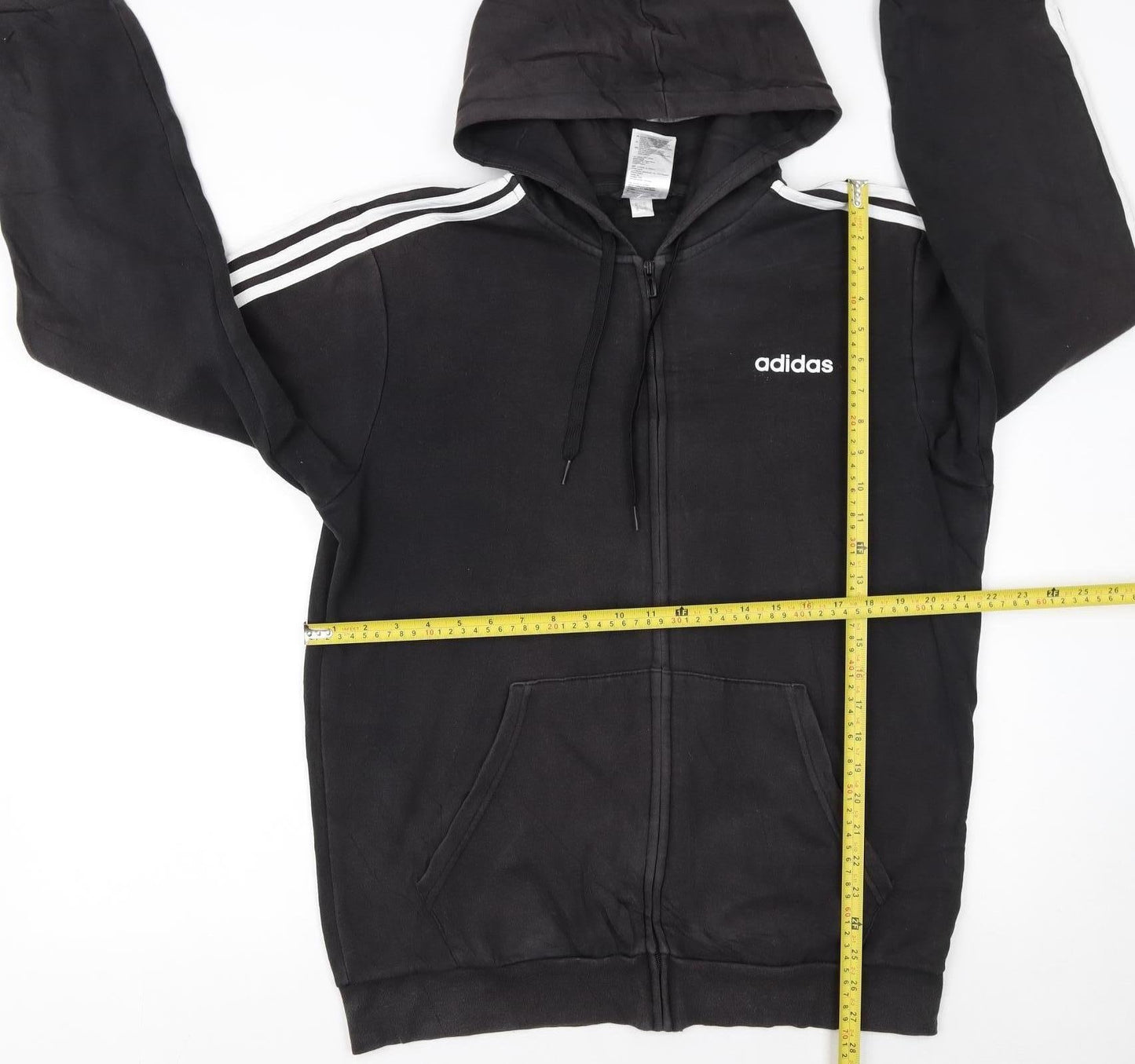 Mens UK Size L adidas Black Full Zip Hoodie