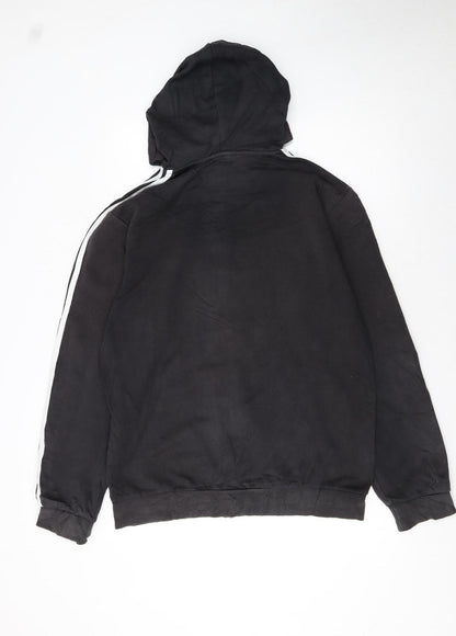 Mens UK Size L adidas Black Full Zip Hoodie