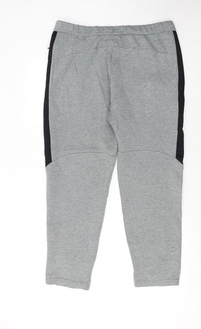 Puma Men's Grey Jogger Trousers L Regular Fit Pants