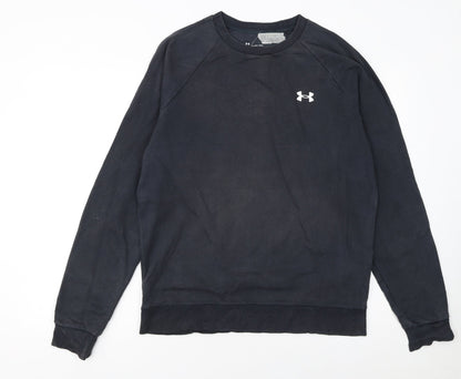 Mens UK Size M Under armour Black Pullover Sweatshirt