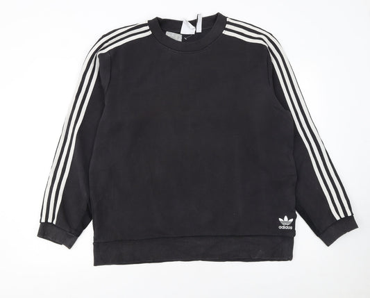 Mens UK Size L adidas Black Pullover Sweatshirt