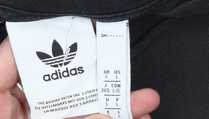 Mens UK Size L adidas Black Pullover Sweatshirt