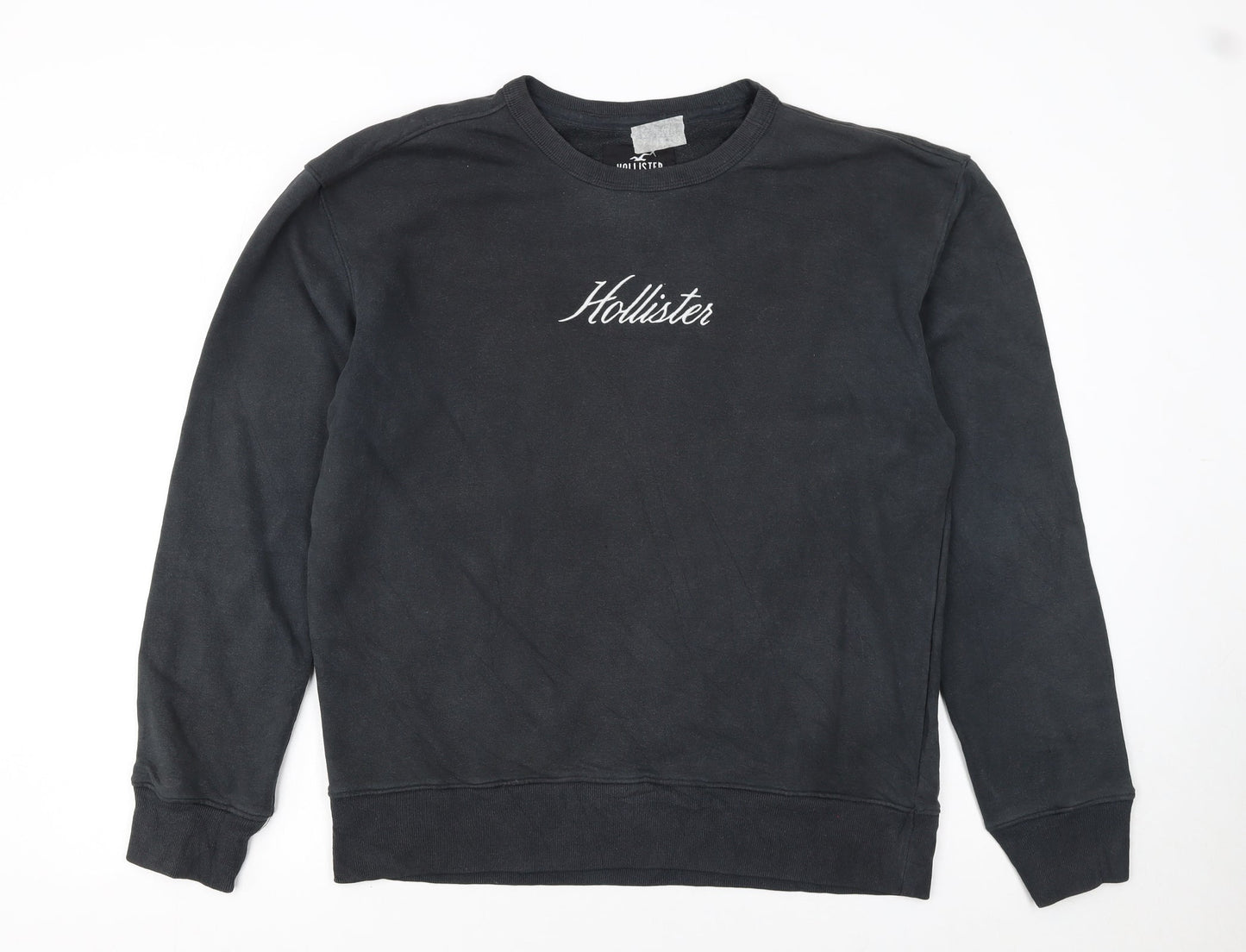 Mens UK Size M Hollister Black Pullover Sweatshirt